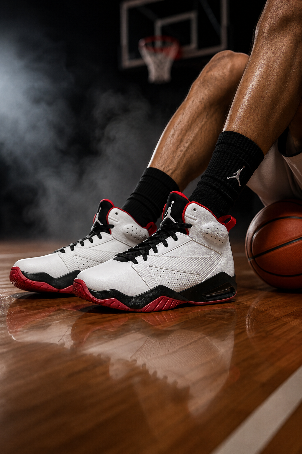 Jordan Lift Off – White / White / Black / Gym Red