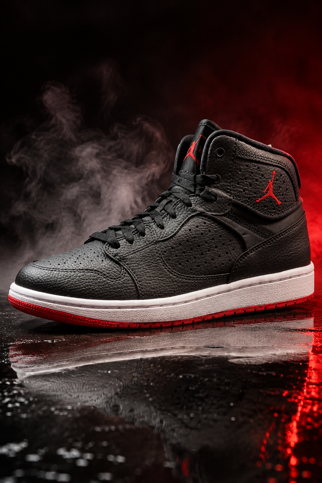Jordan Access Basketball Shoes – Black / Gym Red / White