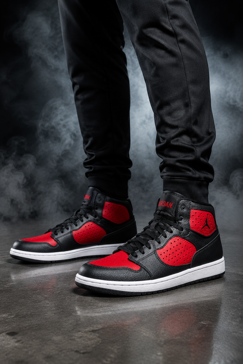 Jordan Access – Black / Gym Red / White