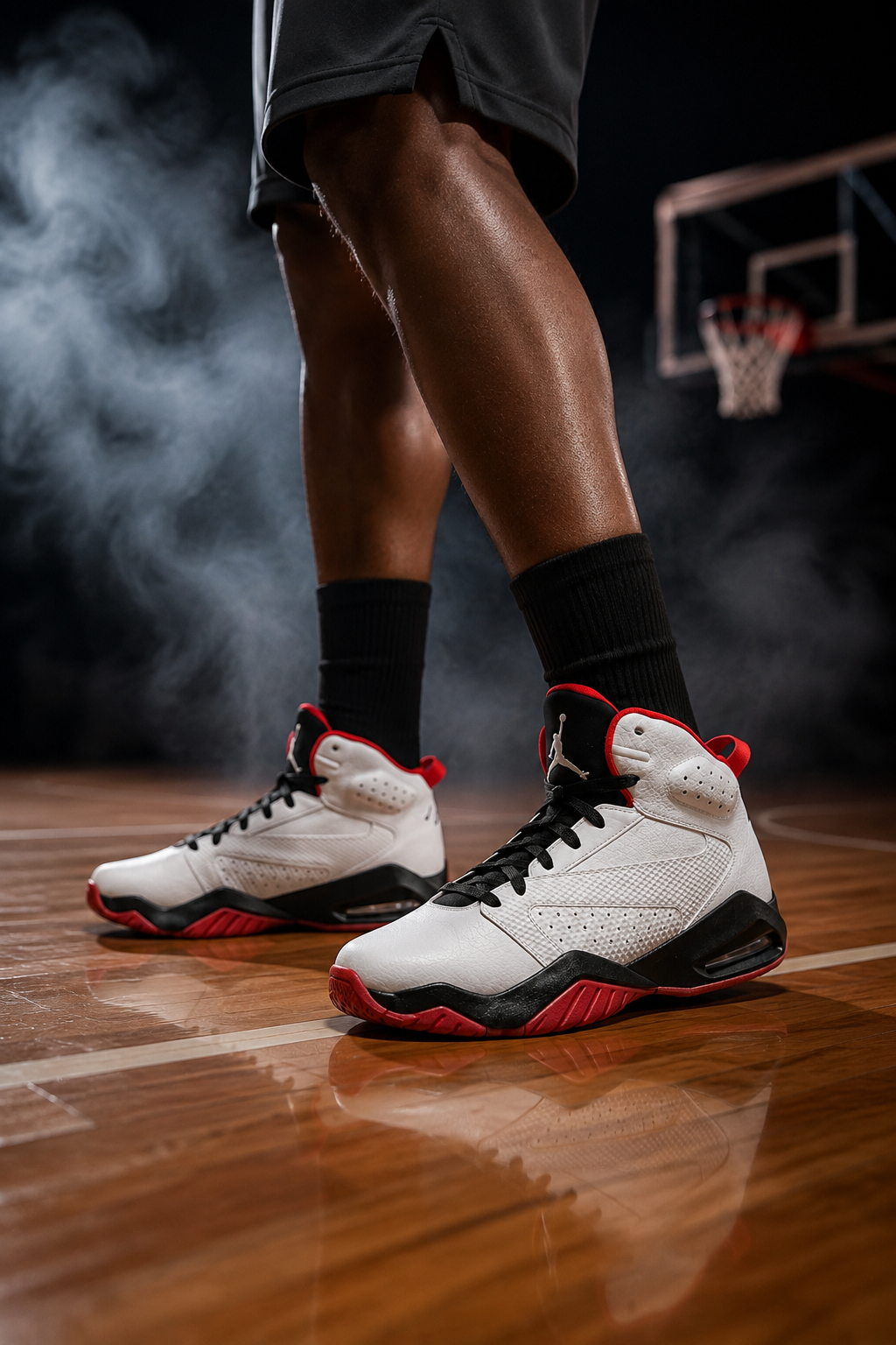 Jordan Lift Off – White / White / Black / Gym Red